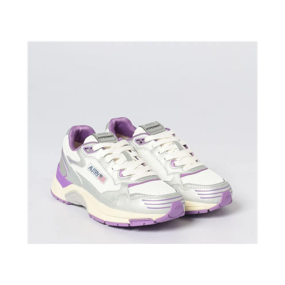 Autry Hyperway Mesh and Laminated Rubber Sneakers Silver (HYLWMV05)