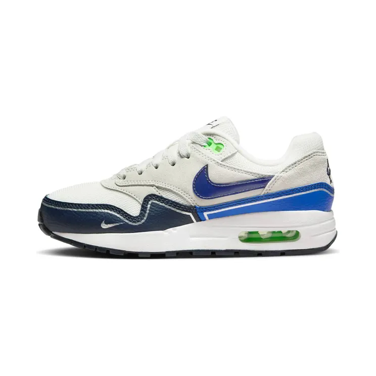Nike Air Max 1 Obsidian Royal Outlines “Summit White / Photon Dust / Hyper Royal / Obsidian” (HF7814-100)