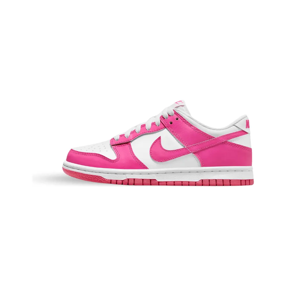 Nike Dunk Low Laser Fuchsia White (GS) (FB9109-102)