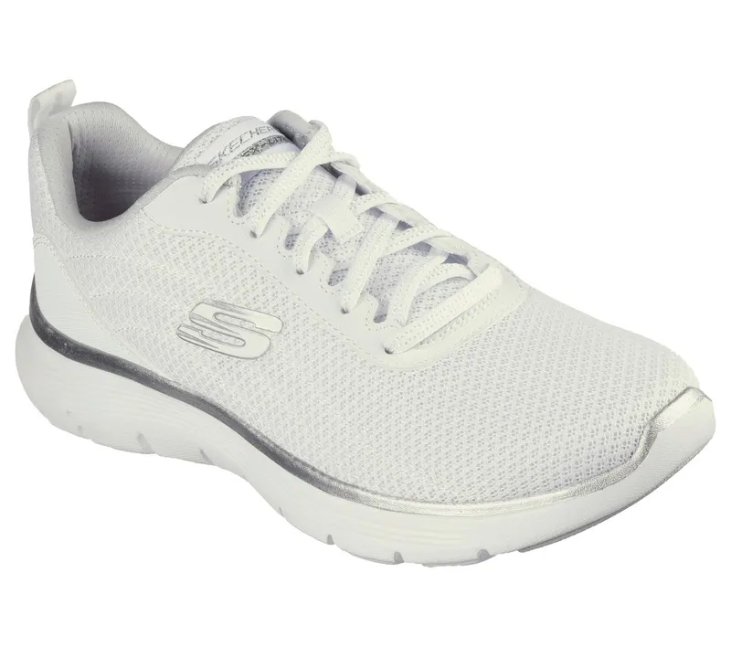 Skechers Flex Appeal 5.0 – Uptake Sneaker White/Silver
