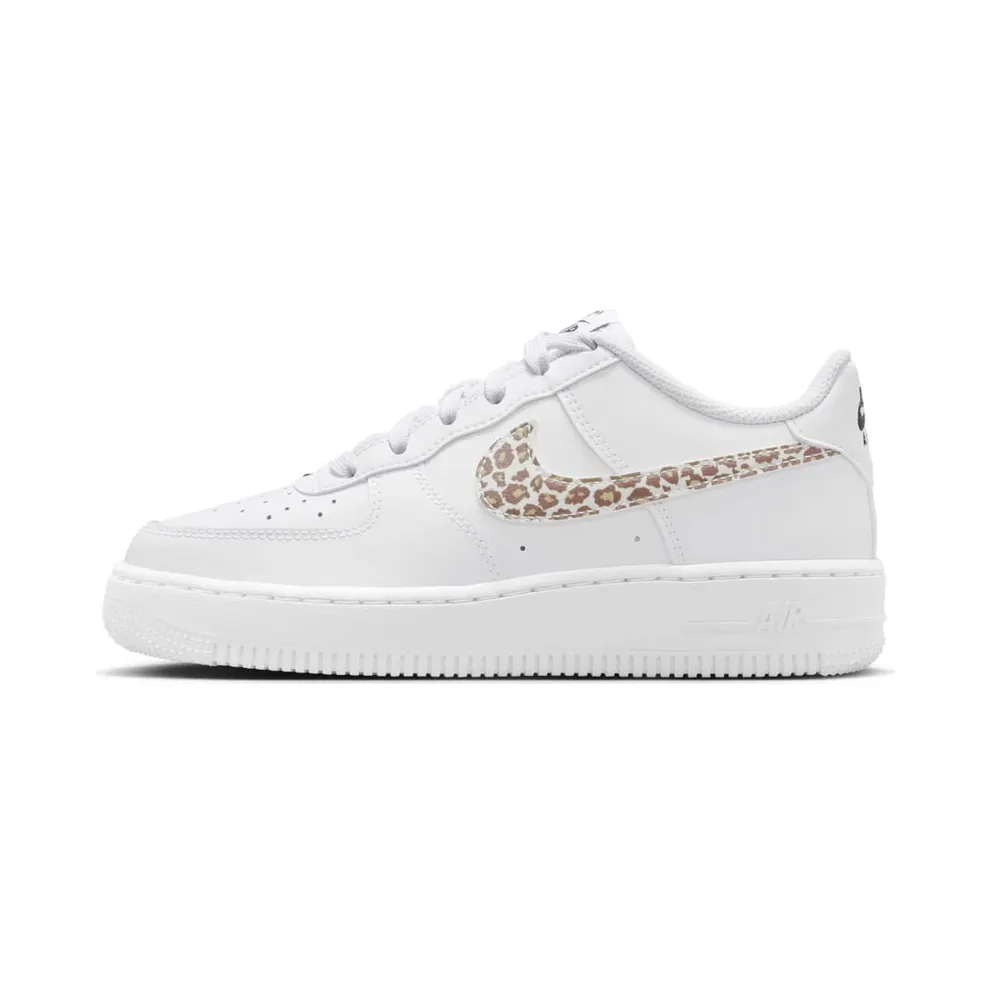 Nike Air Force 1 Low GS “White Leopard Swoosh” (IR0273-100)