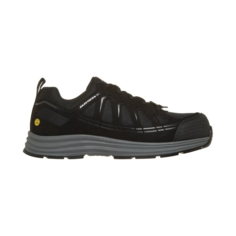 Skechers Work: Malad II Comp Toe Sneaker Schwarz