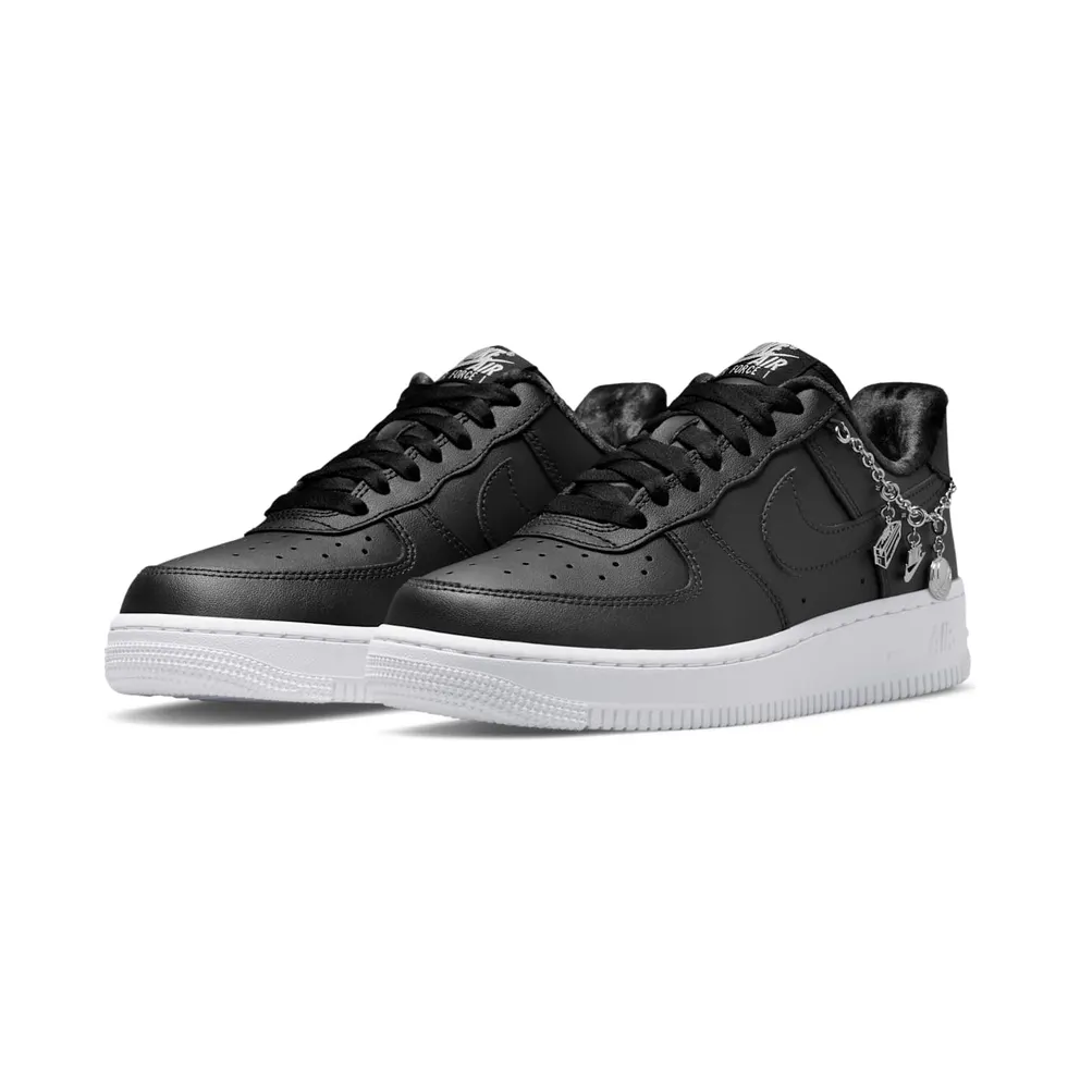 Nike Air Force 1 Low LX Black Pendant (W) – “Black / White / Metallic Silver” (DD1525-001)