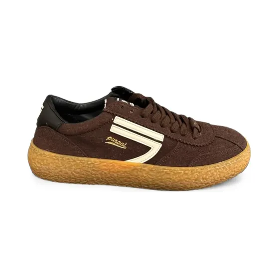 Puraai logo-print low-top “Brown” (PU101VW033)
