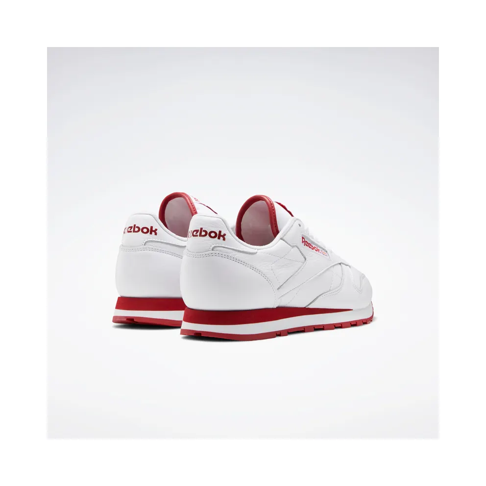 Reebok CL LTHR Cloud White / Flash Red / Cloud White