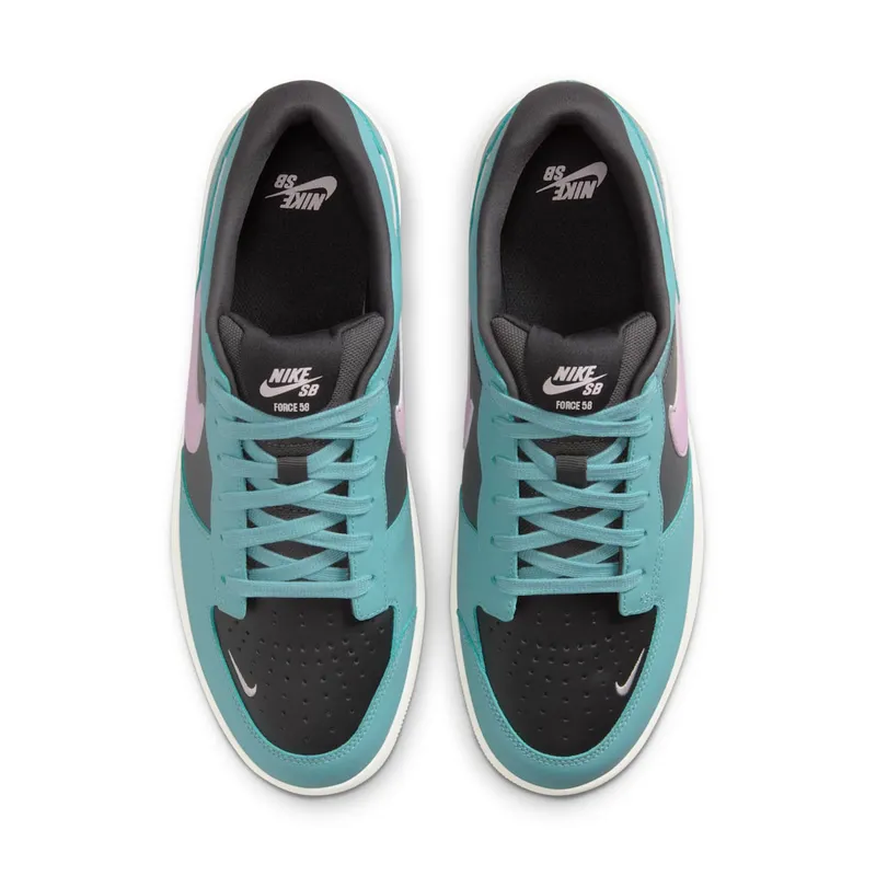 Nike SB Force 58 Premium Denim Turquoise Dark Smoke Grey Red Sepia Pink Foam (DV5476-400)
