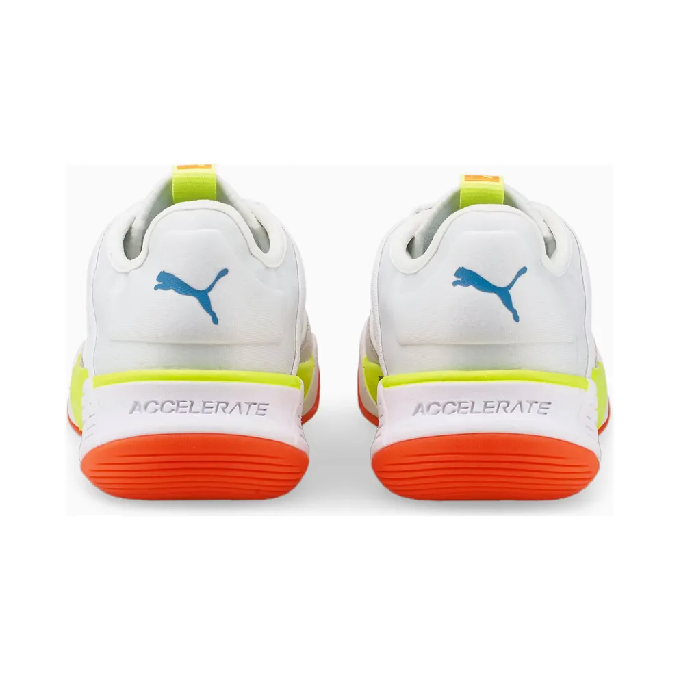 Puma Accelerate Turbo Nitro Handball Shoes White/Blue/Yellow (106459-03)