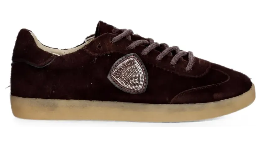 Blauer Gewelfde sneakers met logo – Beige (S6AURORA01REV)