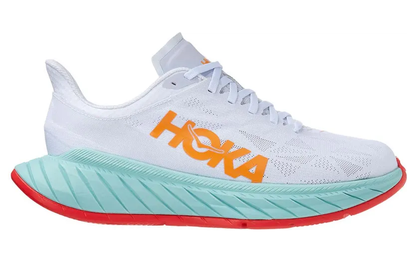 Hoka One One Carbon X 2 White Blazing Orange (W) (1113527-WBOR)