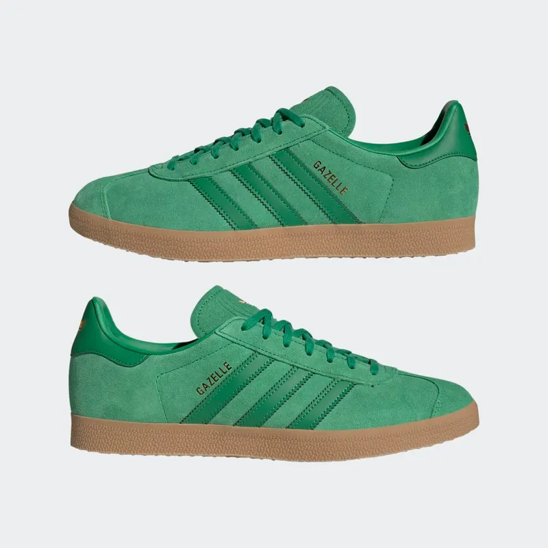 Adidas Gazelle Green / Gold Metallic / Gum (GX7200)