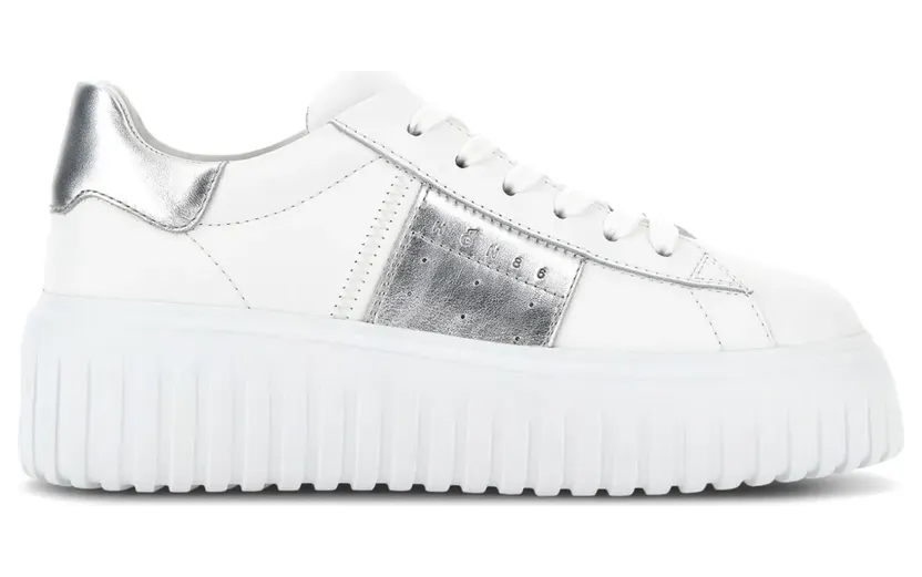 Hogan H-Stripes leren “White” (HXW6450FK5TRMW)