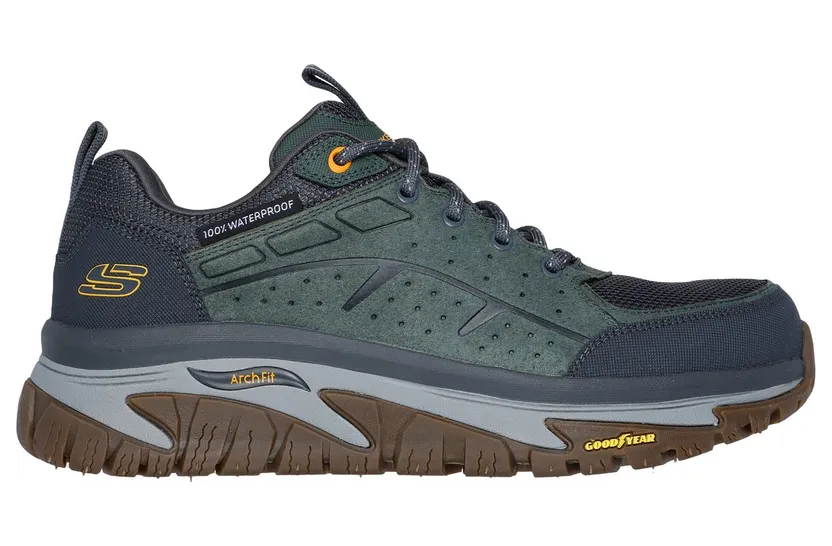 Skechers Waterproof: Arch Fit Road Walker – Vernal Sneaker Groen