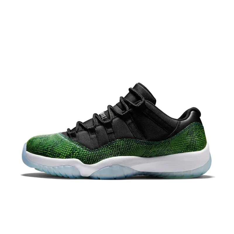 Air Jordan Nike AJ XI 11 Retro Low Green Snakeskin (528895-033)