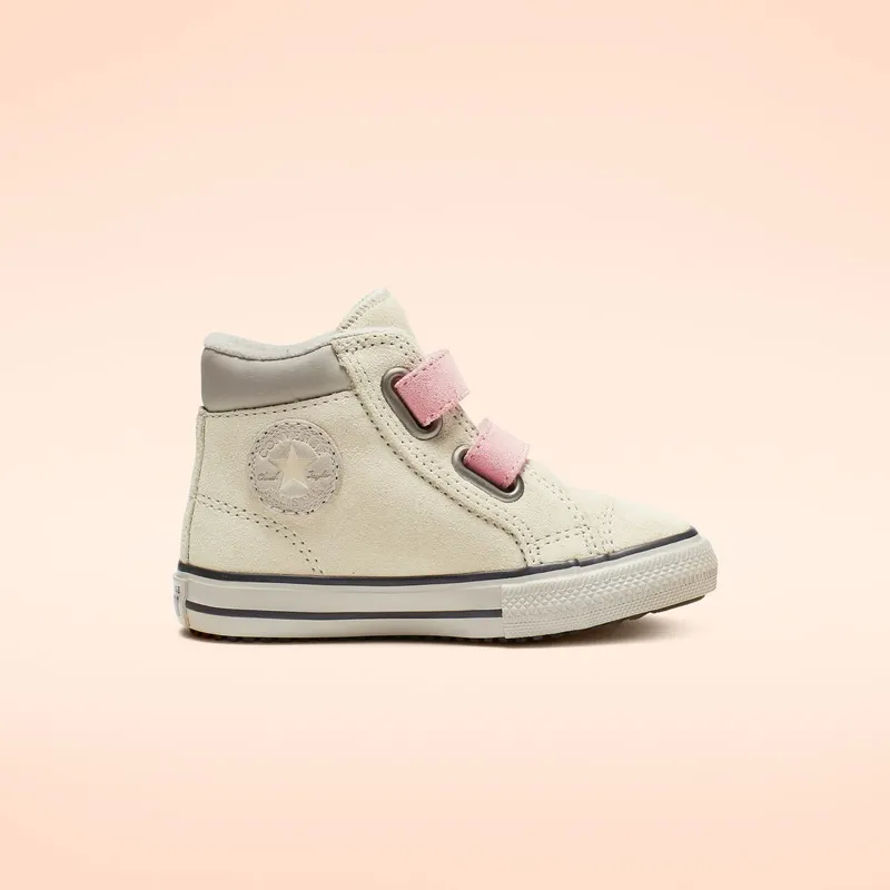 Converse Chuck Taylor All Star Hook and Loop PC Boot High Top Natural Ivory/coastal Pink (765166C)
