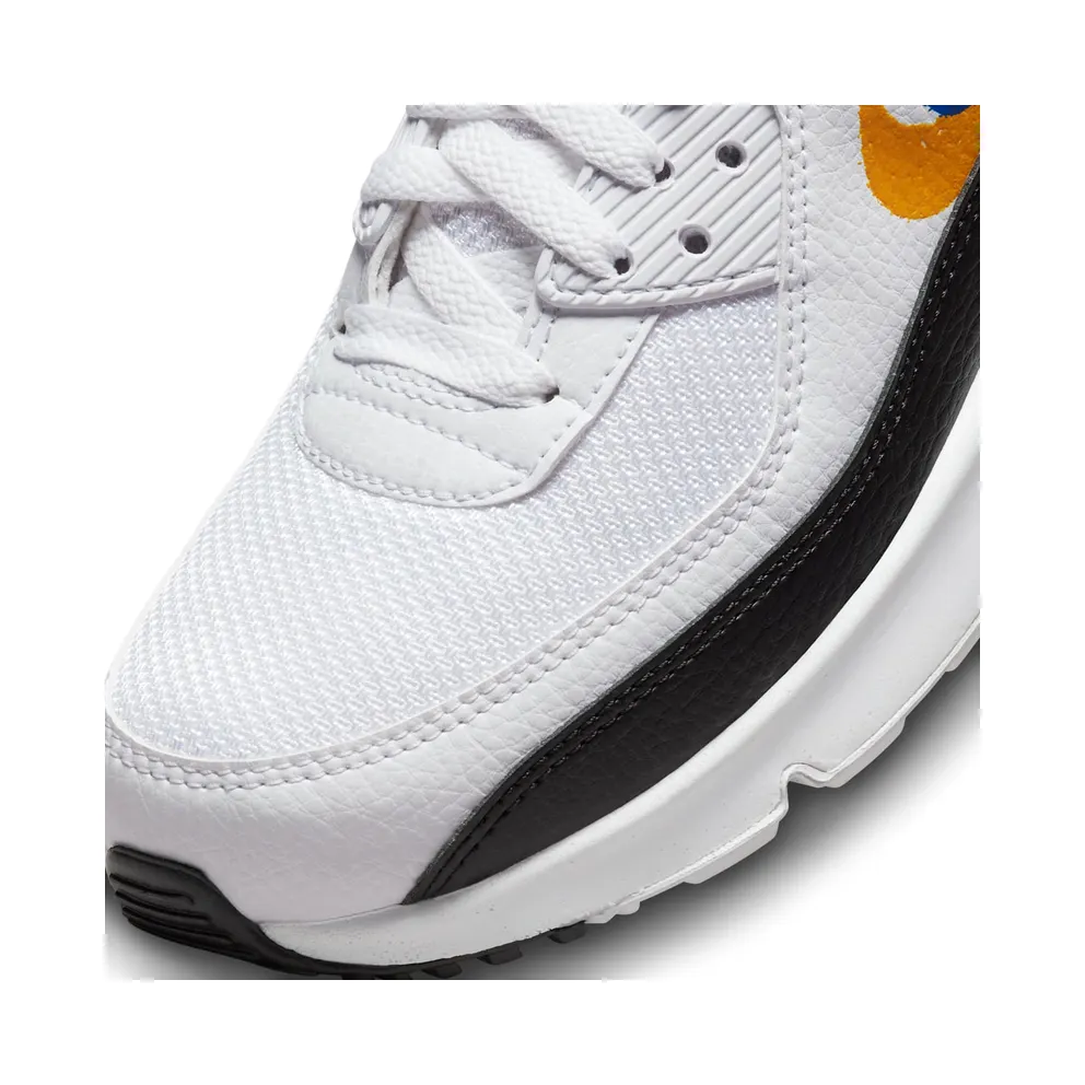 Nike Air Max 90 GS “Double Swoosh White Black Gold Royal” (FJ4592-100)