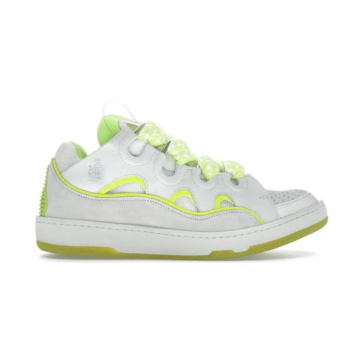 Lanvin Curb White Fluo Yellow (FM-SKRK11-DRAP-P23)