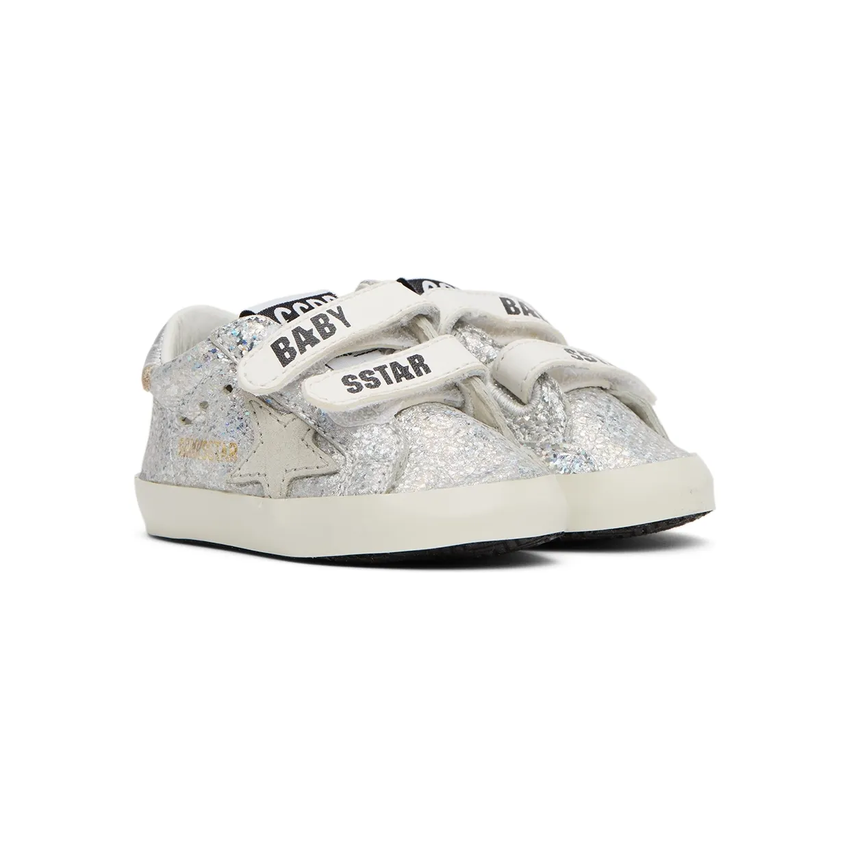 Golden Goose Baby Silver Velcro School Sneakers (GIF00166.F002037.70160) (4)