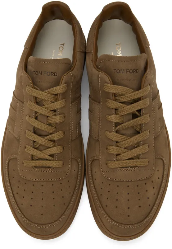 TOM FORD Khaki Suede Radcliffe Sneakers (J1232A-LCL215)