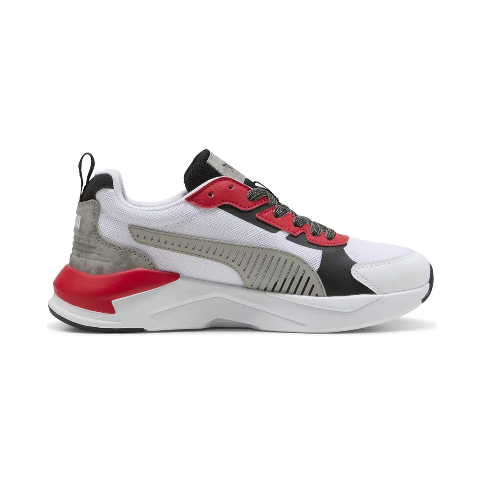 Puma X-Ray 3 MID 90s “Puma White / Gray Echo / For All Time Red” (405023_01)