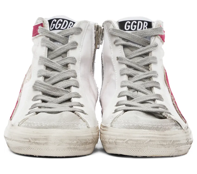 Golden Goose Pink & Silver Slide Sneakers (F00116.F001050.80806) (2)