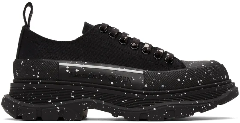 Alexander McQueen White Paint Tread Slick Low (682414W4MVI)