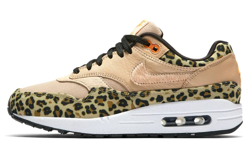 Nike Air Max 1 Premium ‘Leopard Pack’ Animal (2019) “Desert Ore / Black / Wheat / Orange Peel” (BV1977-200)