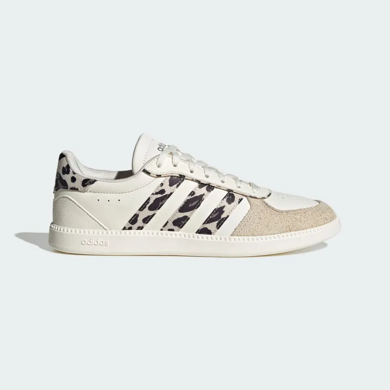 Adidas BREAKNET SLEEK Shoes Core White / Crystal Linen / Khaki Six (KI2639)