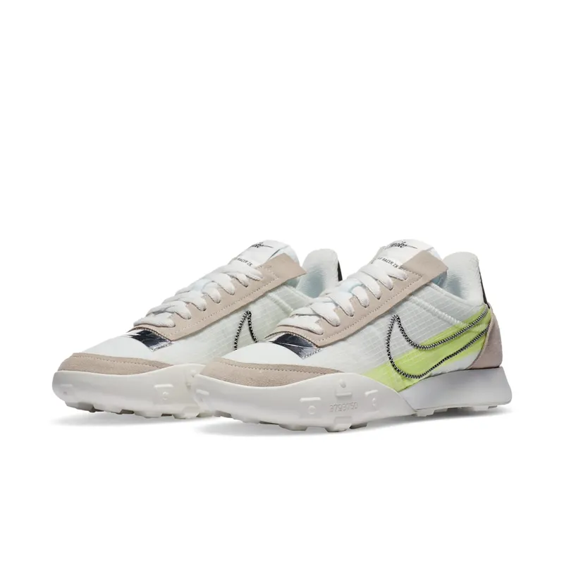 Nike Waffle Racer 2X Summit White (W) Summit White/Volt/Chrome (DC4467-100)