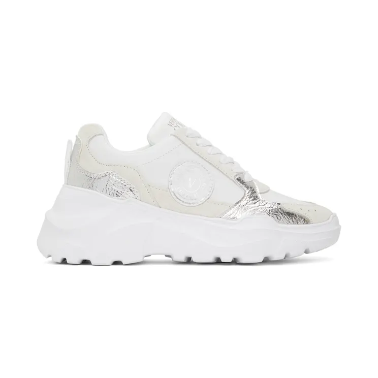 Versace Jeans Couture White V-Emblem Speedtrack Low-Top Sneakers (E72VA3SC7EZP090)