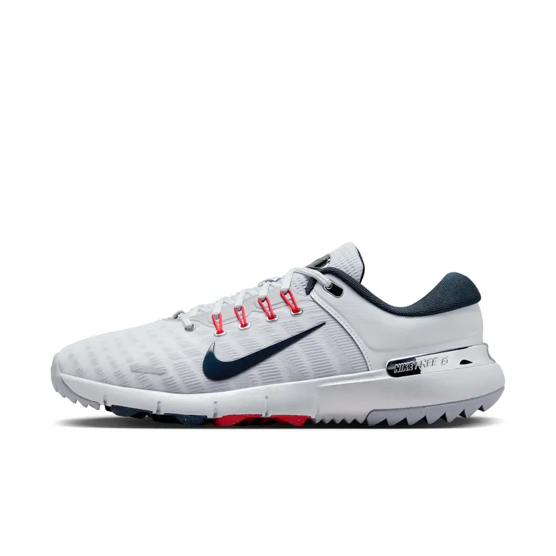 Nike Free Golf Pure Platinum Light Crimson Wolf Grey Armory Navy (FZ8795-001)