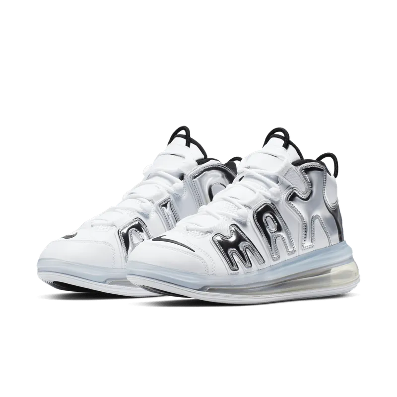 Nike Air More Uptempo 720 White Metallic Silver White/Metallic Silver-Black (BQ7668-100)