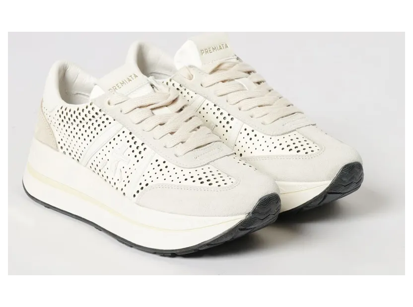 Premiata Leather Bethcoin Sneakers White 1 (BETHCOIN8171)