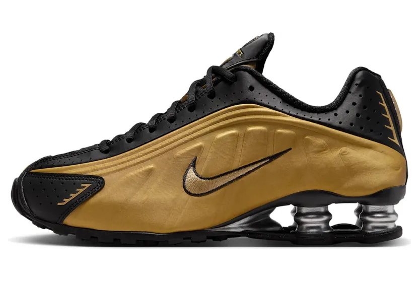 Nike Shox R4 (black / metallic gold / metallic silver) – AR3565-005