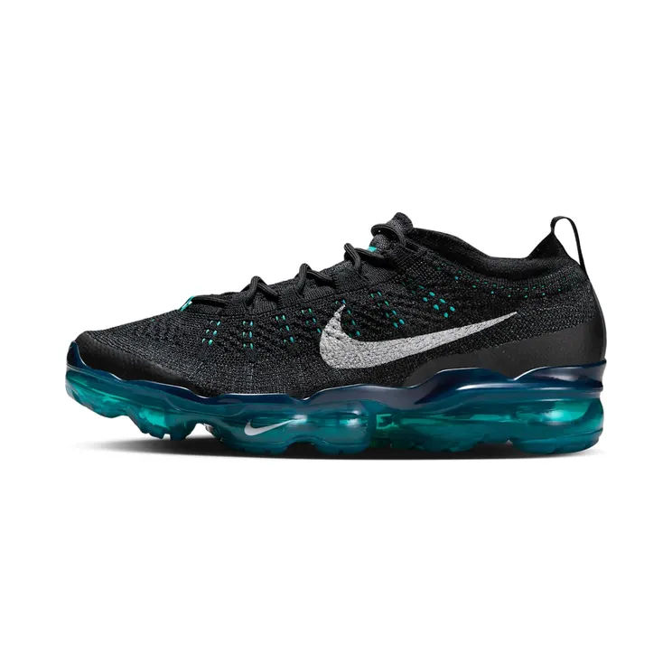 Nike Air VaporMax 2023 Flyknit Black Rapid Teal Aquamarine Metallic Silver (DV6840-004)
