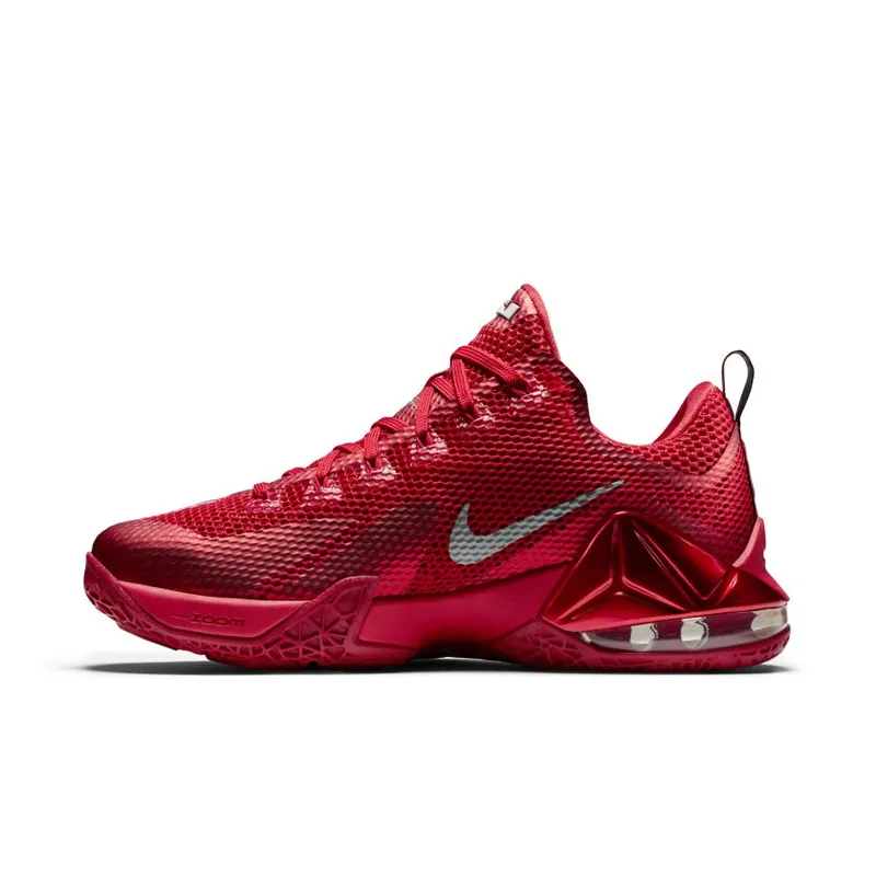 Nike LeBron 12 Low University Red University Red/Reflective Silver-Gym Red-Black (724557-616)