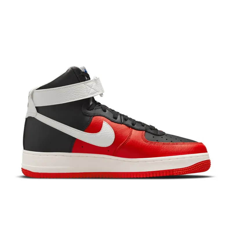 Nike x NBA Air Force 1 High Chile Red – “Black / Grey Fog / Chile Red / Sail” (DC8870-001)