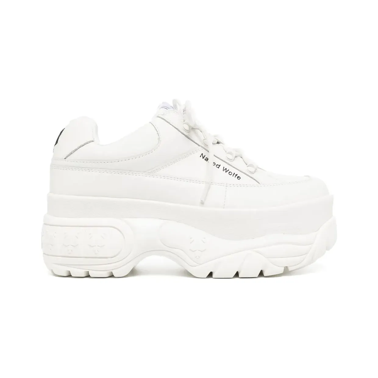 Naked Wolfe Sporty met plateauzool “White” (SPORTYWHITE)