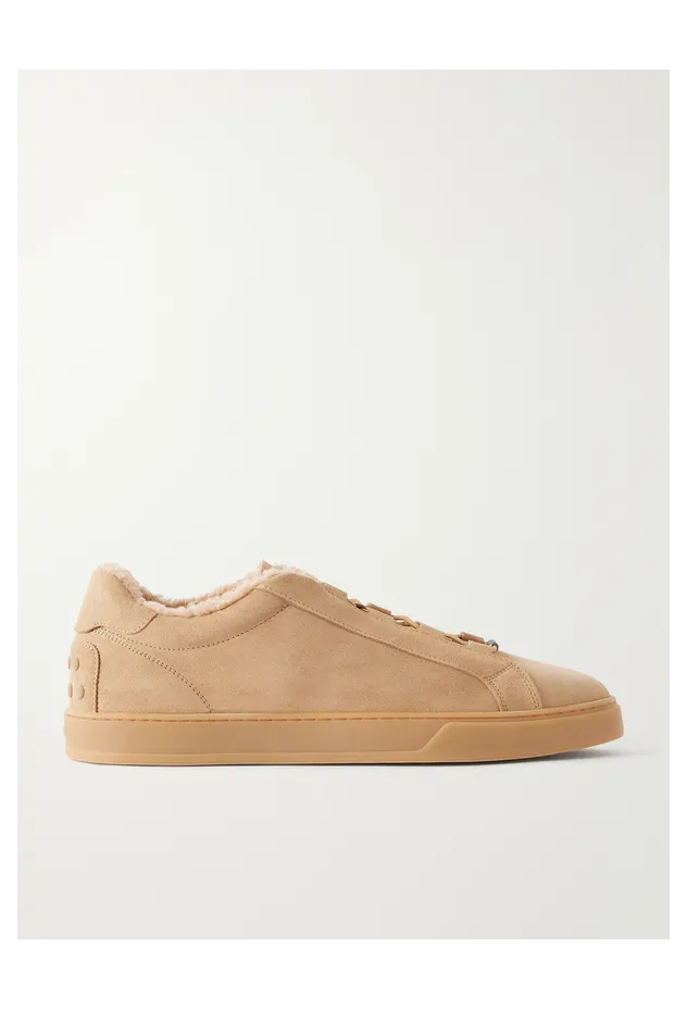 Tod’s Cassetta 04L Shearling-Lined Suede Camel (XXM04L0JF41RE0)