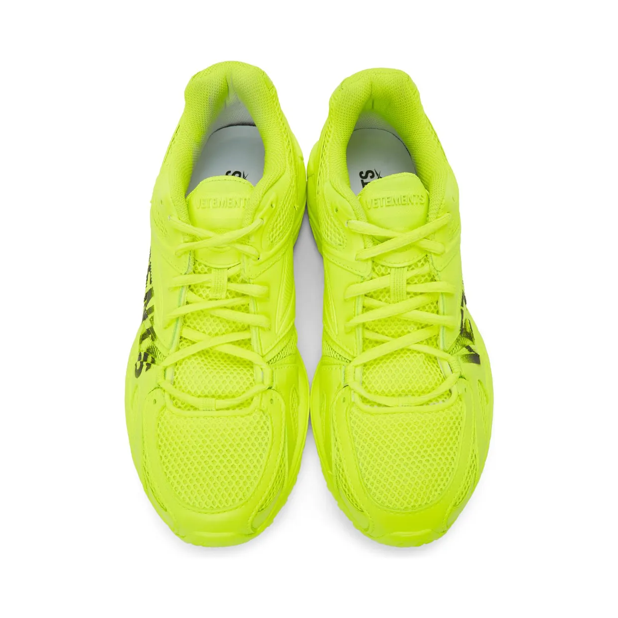 VETEMENTS Yellow Reebok Edition Artisanal Logo Spike Runner 200 NEON YELLOW (UE51SN200Y) (5)