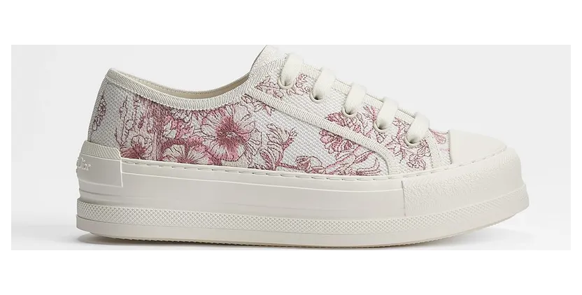 Dioriviera Walk’n’Dior-sneaker met plateauzool (KCK545TJW-S62W)