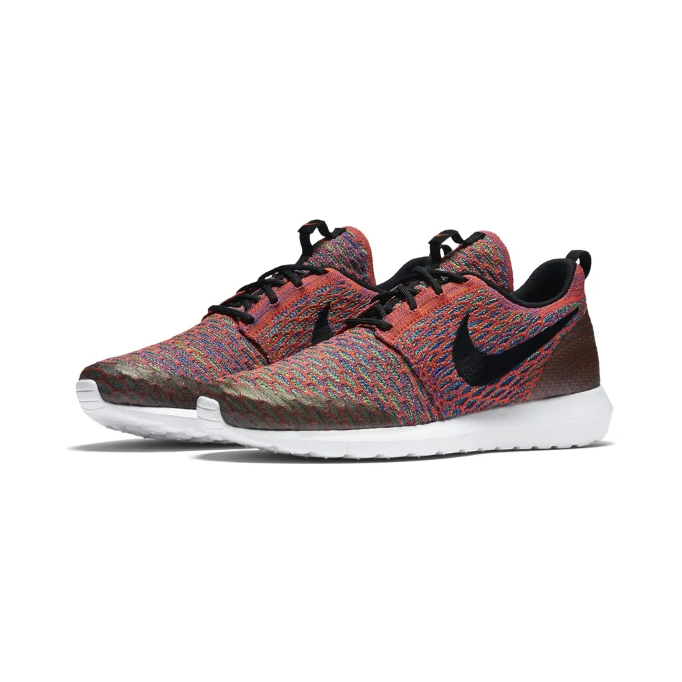 Nike Roshe NM Flyknit Bright Crimson Multi-Color Bright Crimson/Black-Green Streak-Game Royal (816531-600)