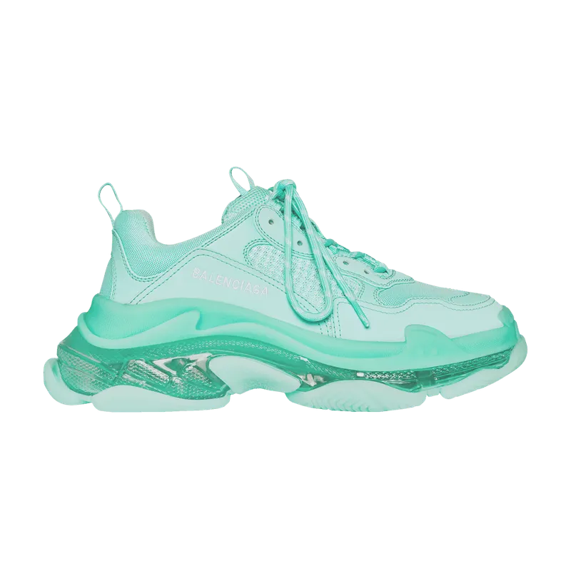 Balenciaga Triple S Clear Sole Green (W) (544351W2GA14500)