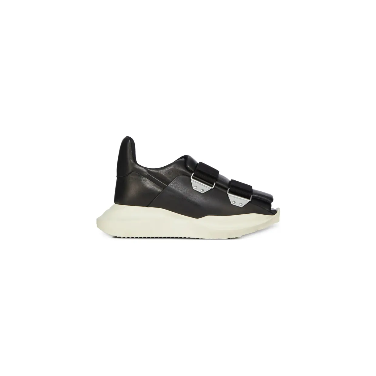 Rick Owens Temple Geth Touch-strap Leather “Black” (RR01F2816 LCN 91)