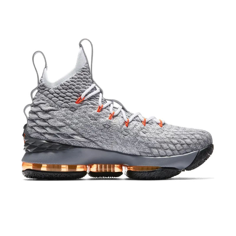 Nike LeBron 15 Safety Orange (GS) Dark Grey/Safety Orange-Wolf Grey-Black (922811-080)