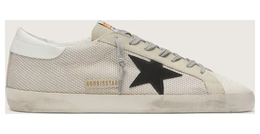 Golden Goose Super-Star In Leather With Black Star (GMF00101.F000313.10271)