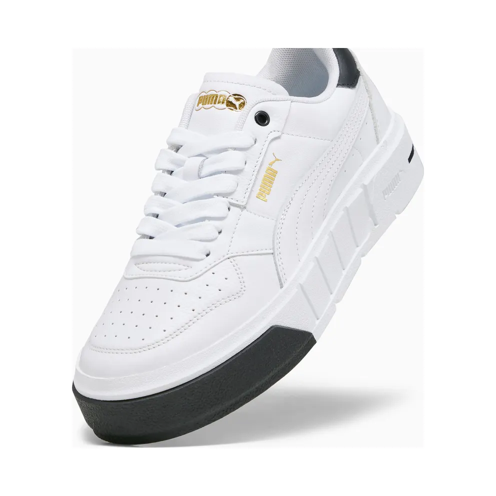 Puma Cali Court leren damessneakers White/Black (393802-01)