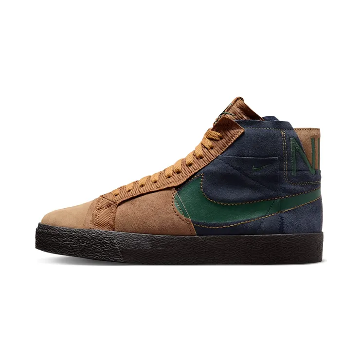 Nike SB Zoom Blazer Mid Premium Legend Dark Brown Obsidian Patchwork (FZ3306-200)