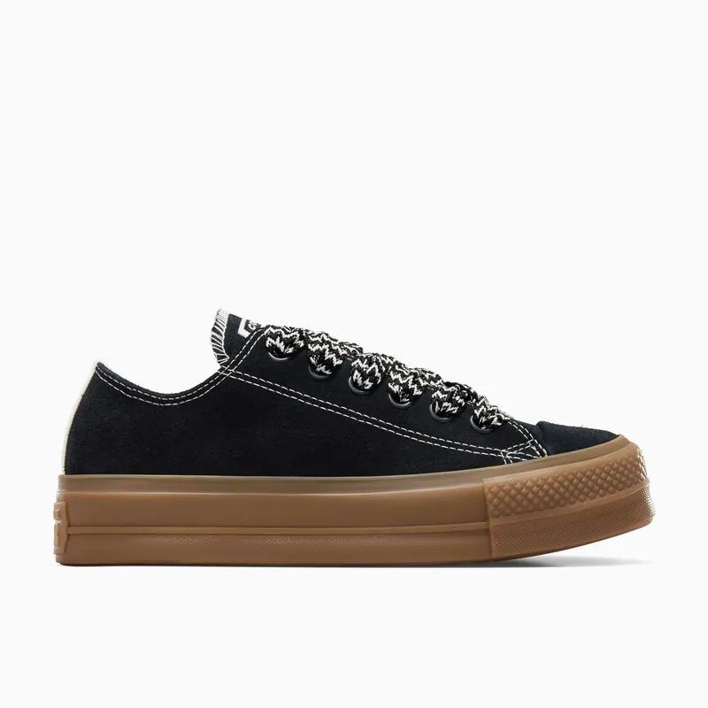 Converse Chuck Taylor All Star Lift Platform Suede Black/Egret/Light Brown (A08306C)