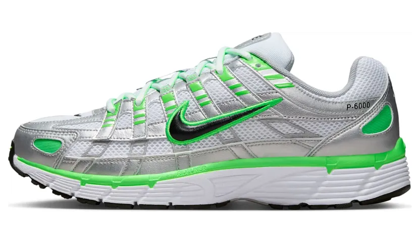 Nike P-6000 SE Metallic Silver White Green Strike (IB2985-001)