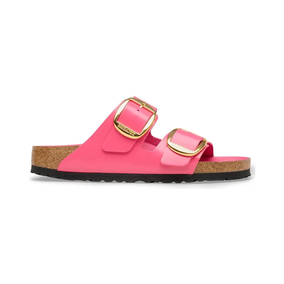 Birkenstock Arizona Big Buckle Natural Leather Patent High-Shine Fuchsia Tulip (1031856)